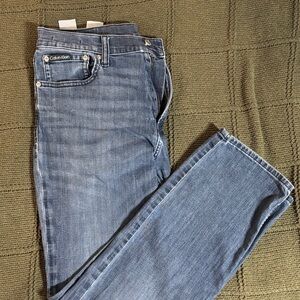 Calvin Klein Men's Blue Straight Leg Jeans